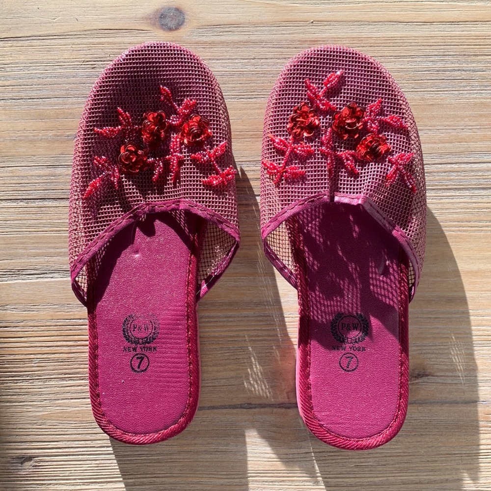 Y2K Flower Slippers